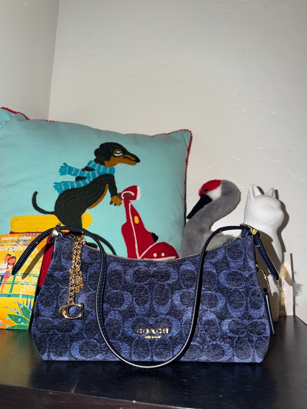 Coach Emeilia Navy Chenille CFN74 NWT